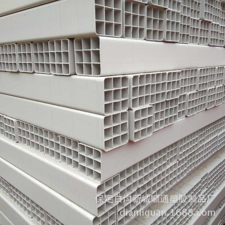 河北批发PVC四孔格栅管 弱电穿线pvc多孔格栅管 塑合金单孔格栅管