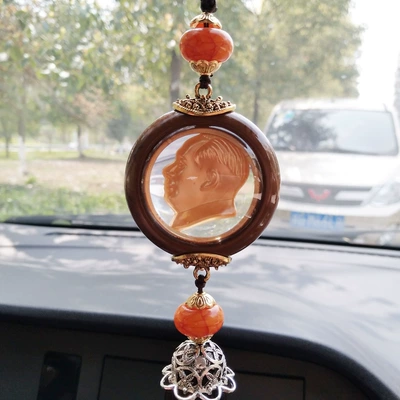 Car accessories alloy imitation peach wood car pendant Buddha Guanyin pendant car pendant wholesale auto supplies (Car hanging) - chairman-maos-whiskers