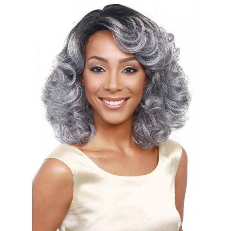 Foreign trade old wig women's short curly hair Europe and the United States love popular hairstyle rose net high temperature silk old wig Foreign trade old wig women's short curly hair Europe and the United States love popular hairstyle rose net high temperature silk old wig