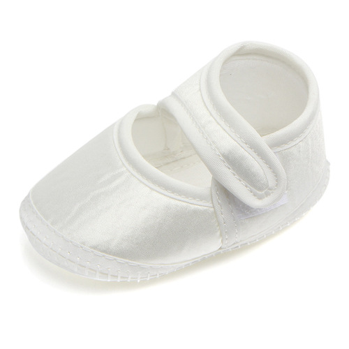 Wholesale Foreign Trade Newborn Toddler Shoes Solid Color Christening Shoes Soft-Soled Princess Shoes 0769