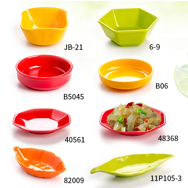 Plato de Melamina A5 Colorido Estilo Porcelana para Postres y Sushi