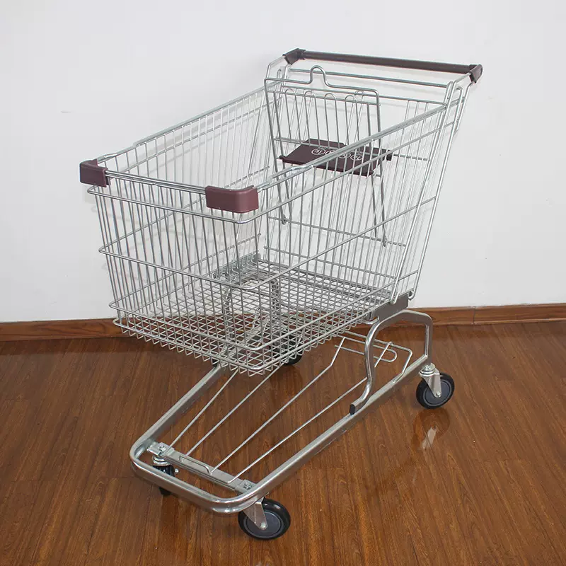 厂家直供带凳购物车 新胜宇德式金属超市购物手推车