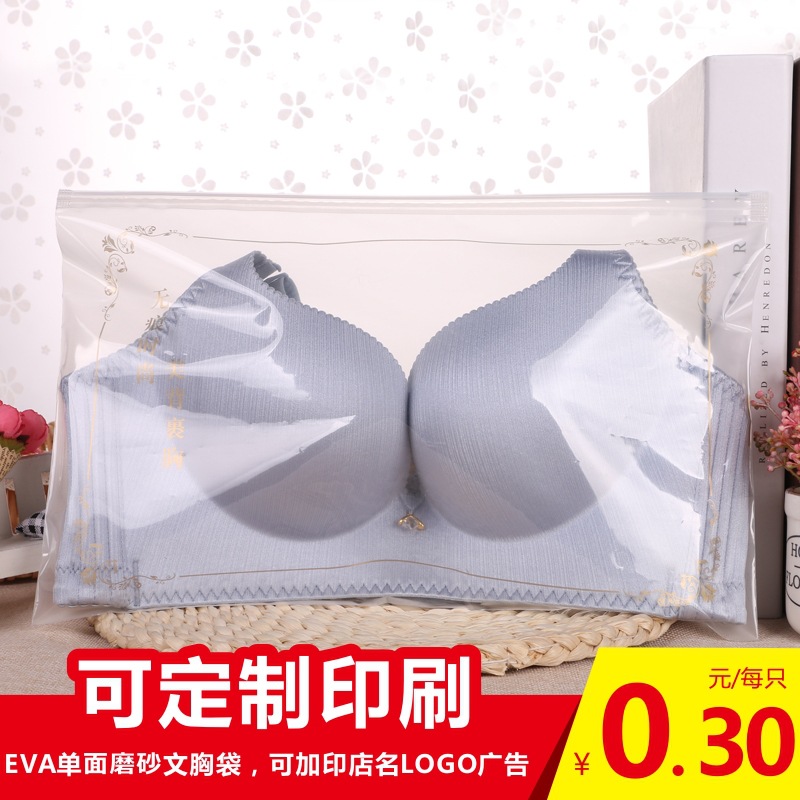 服装拉链袋文胸袋磨砂内衣袋文胸拉链袋pe美体自封袋内裤胶袋现货