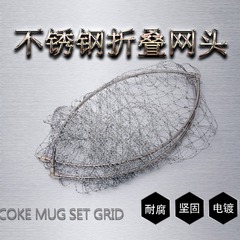 玉佳不鏽鋼抄網摺疊抄網頭結實大力馬抄魚杆網兜釣魚用品漁具批發