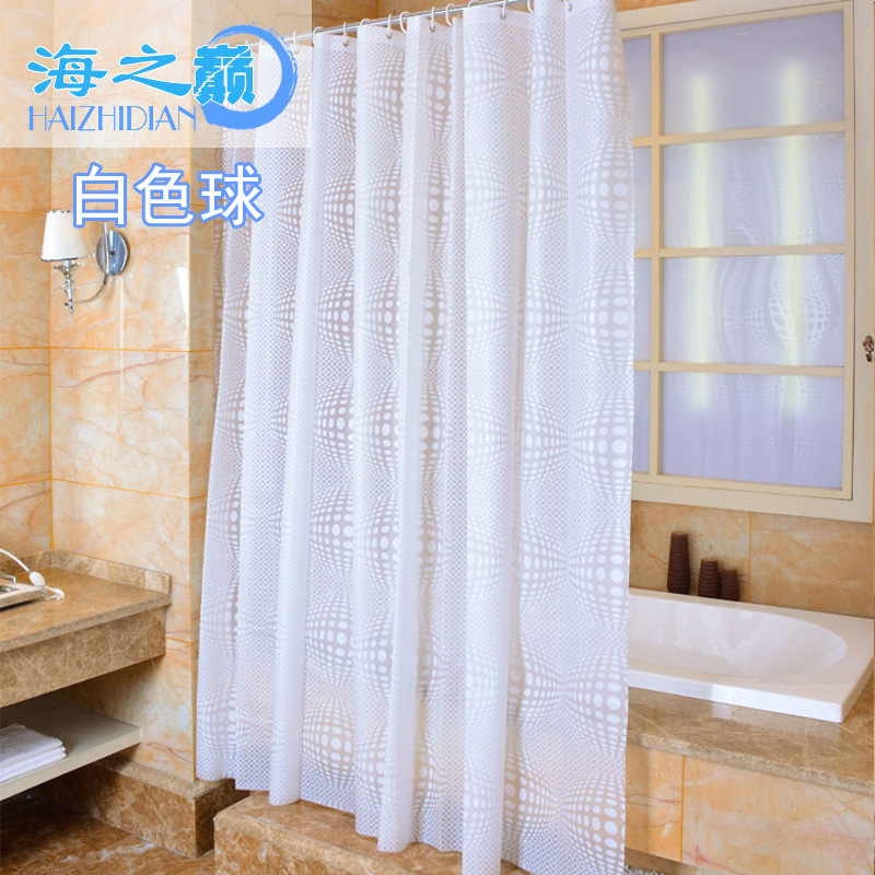 PEVA impermeable y a prueba de moho engrosada Cortina de ducha de baño a rayas Cortina de ducha impresa al por mayor