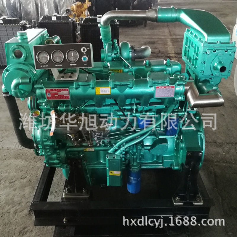 潍坊180马力船用柴油机 R6105IZLC 杭州前进120C齿轮箱 船机厂家