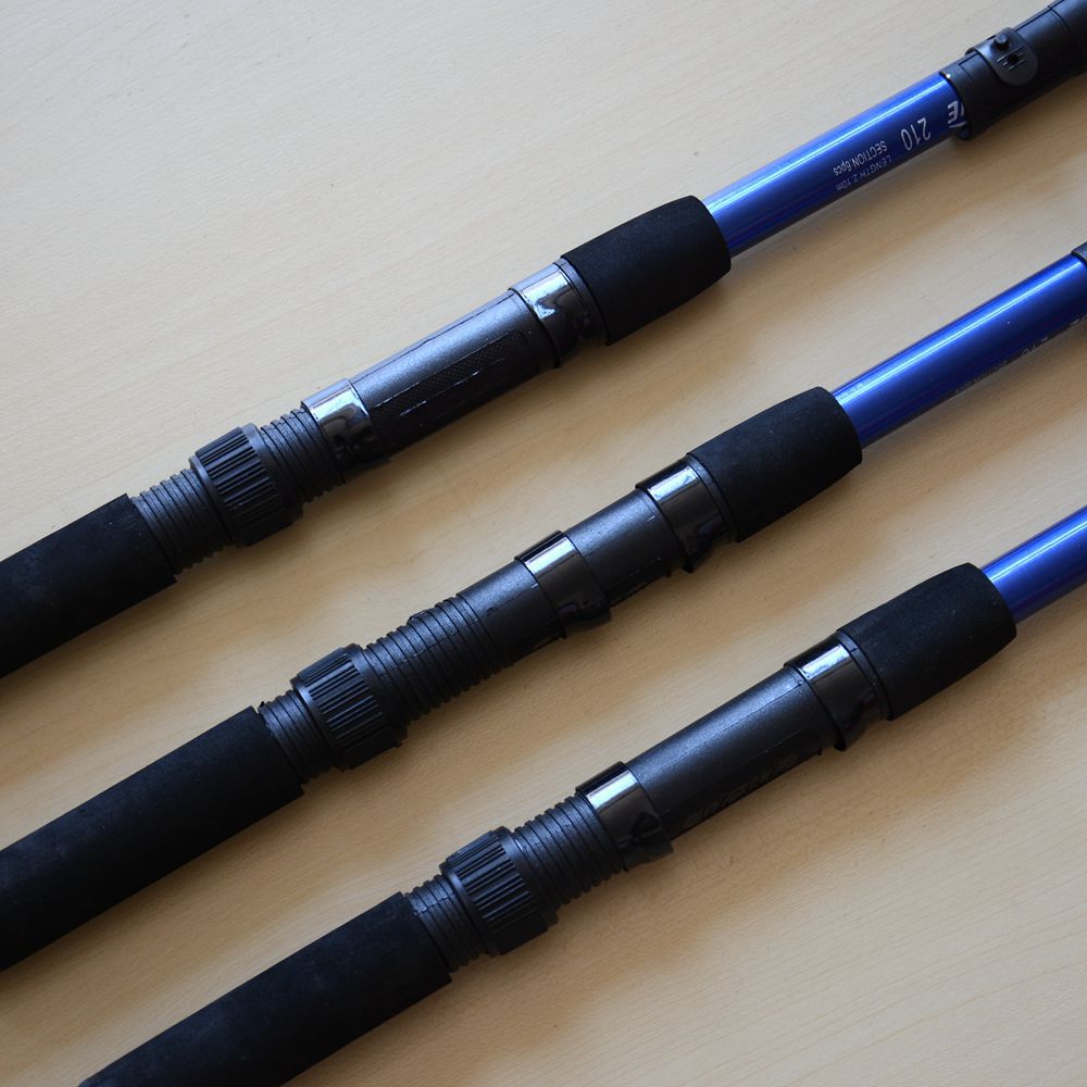 Venta al por mayor varilla de mar de fibra de vidrio traje varilla de lanzamiento 2,7 m súper duro caña de pescar fábrica de aparejos de pesca al por mayor.