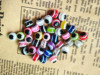 Factory Direct Selling Resin Eye Bad Resin striped Fish Eyes DIY Handmade Plastic San bead monochrome Sale