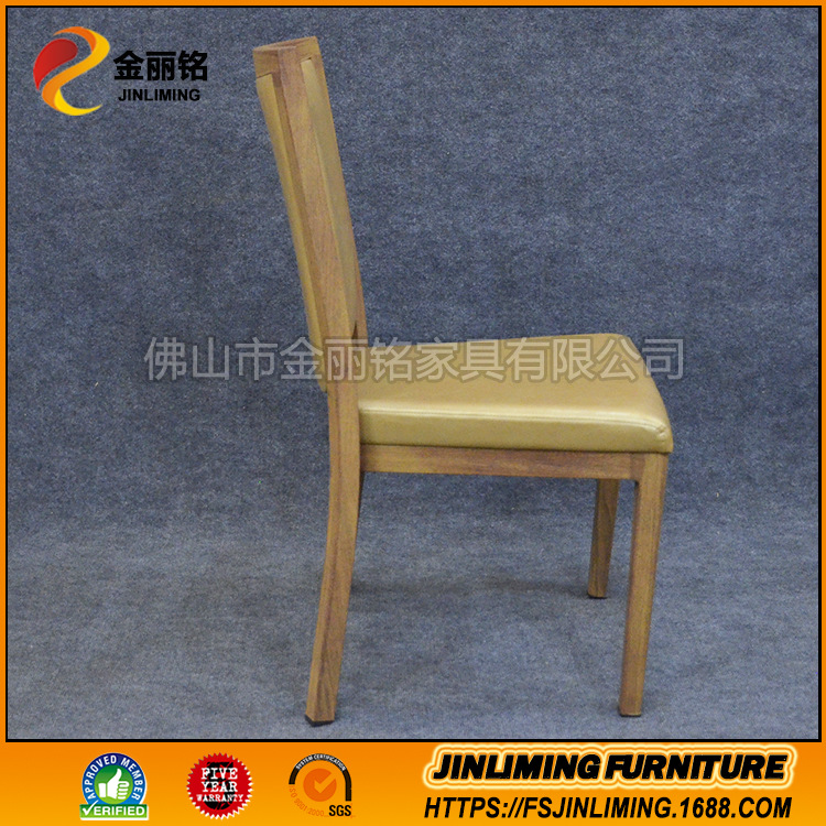Fuente de la fábrica restaurante Silla de comedor imitación de metal silla de madera restaurante olla caliente restaurante silla hogar moda respaldo Silla de comedor