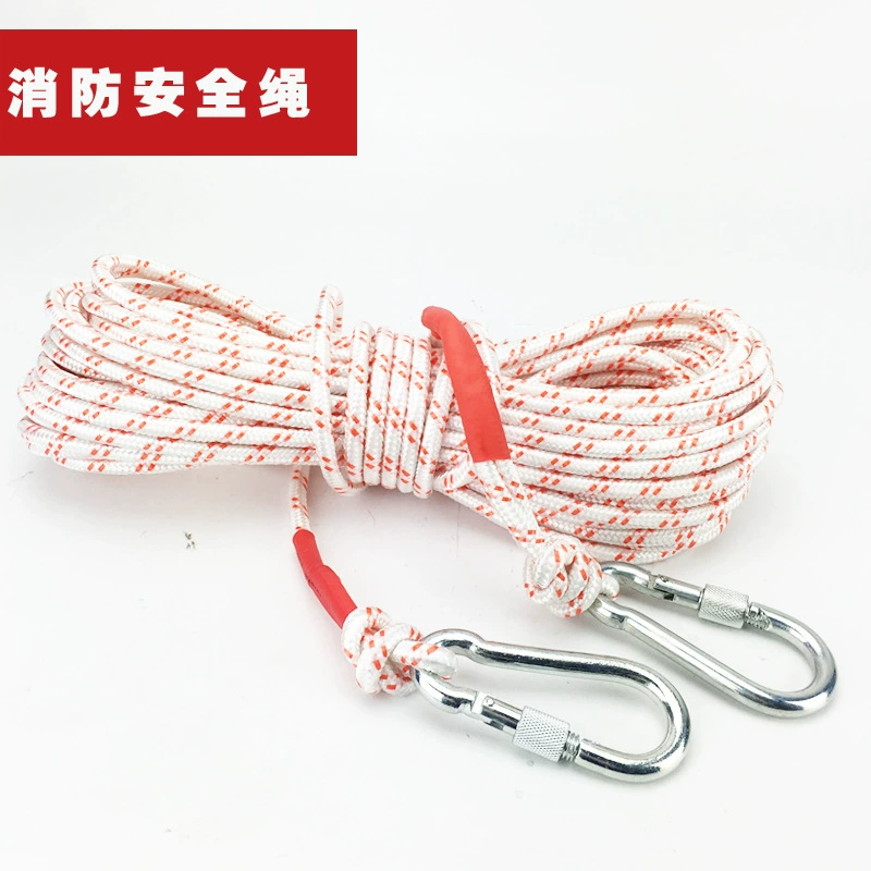 8 мм страховочная веревка домашняя пожарная защита высотное здание веревка для аварийного спасения 20 м открытый побег самоспасательная веревка пожарная веревка