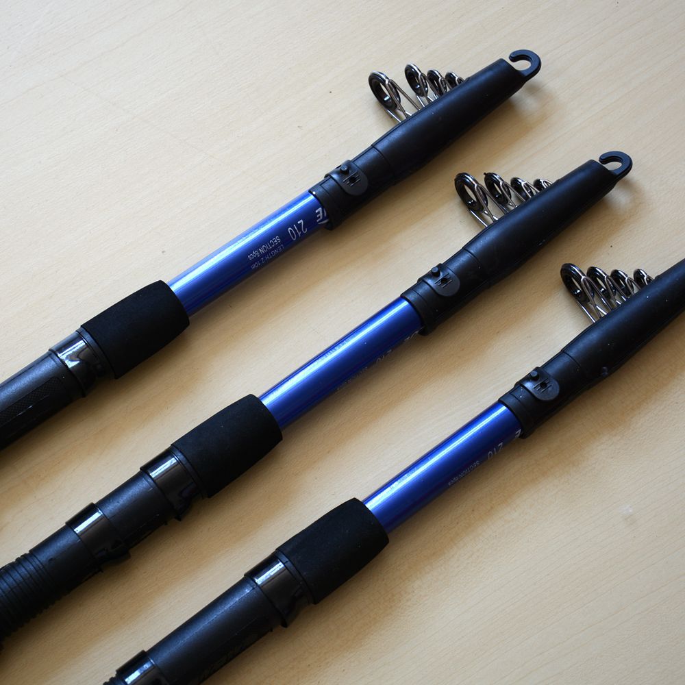 Venta al por mayor varilla de mar de fibra de vidrio traje varilla de lanzamiento 2,7 m súper duro caña de pescar fábrica de aparejos de pesca al por mayor.