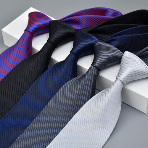 Men's executive plain solid color tie 8CM hand-printed single color formal business professional trademark security