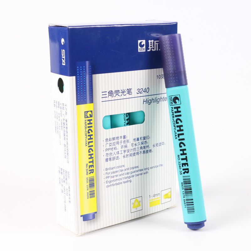 Star3240 8-color marcador al por mayor estudiante marcador clave marcador oblicuo cabeza gancho marcador