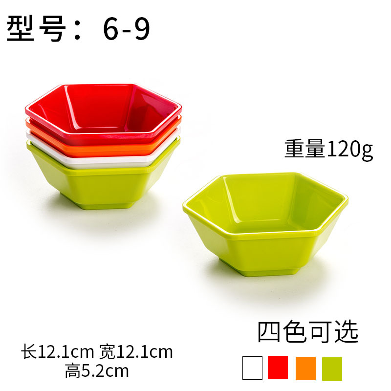 Plato de Melamina A5 Colorido Estilo Porcelana para Postres y Sushi