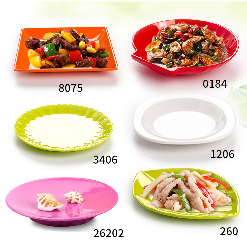 Plato de Melamina A5 Colorido Estilo Porcelana para Postres y Sushi