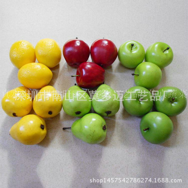 Simulated fruit model props realistic fake apple pear lemon orange…