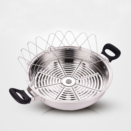 Queen pot 304 stainless steel wok steamer fryer waterless hot pot gift three-layer steel thickened pot