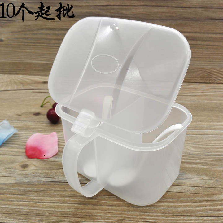G1634 Caja de condimento esmerilado de dos rejillas de estilo europeo condimento frasco botella de salsa caja de ingredientes necesidades diarias dos yuanes Tienda al por mayor