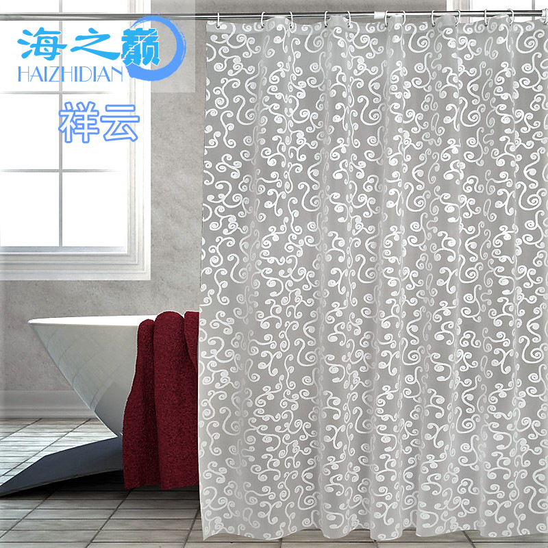 PEVA impermeable y a prueba de moho engrosada Cortina de ducha de baño a rayas Cortina de ducha impresa al por mayor