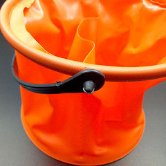 廠供加厚小號塑膠隔層伸縮洗筆桶涮筆筒沙灘玩具配桶彩色摺疊水桶