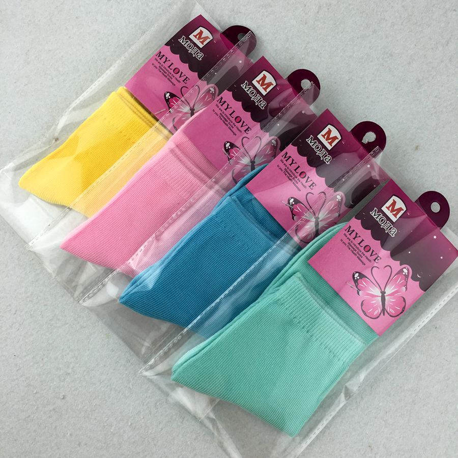 candy color female cotton socks independent packaging socks women‘s mid-calf stall supply autumn and winter gift socks zhuji socks wholesale