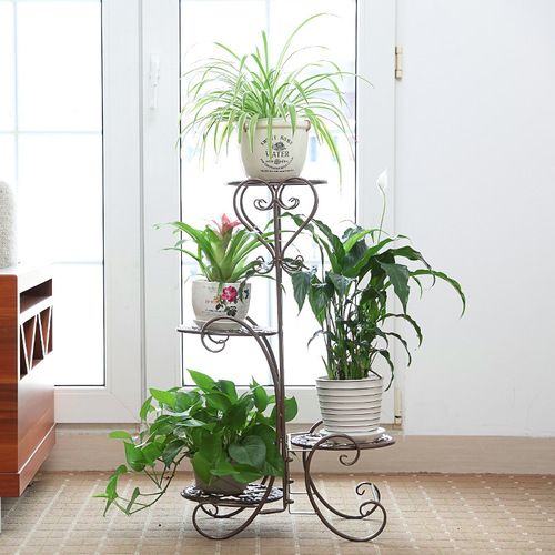 Sorno iron flower stand floor-standing flower pot rack multi-layer indoor and outdoor European-style living room balcony pothos flower stand