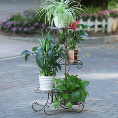 Sorno iron flower stand floor-standing flower pot rack multi-layer indoor and outdoor European-style living room balcony pothos flower stand