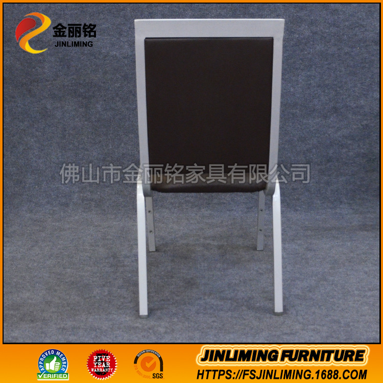 Suministro directo de fábrica Hotel restaurante comedor Silla de cuero placa curva Silla de banquete Silla de sala de banquetes bolsa suave respaldo Silla de entrenamiento
