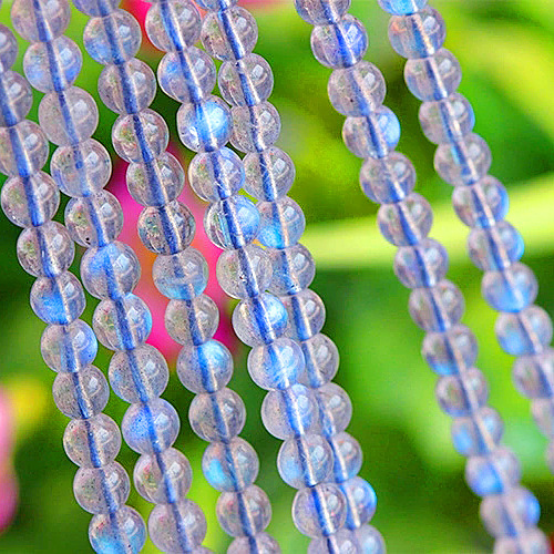 Natural lachrite loose beads round beads semi-finished long chain crystal transparent blue color light gray Moonstone loose beads jewelry Natural lachrite loose beads round beads semi-finished long chain crystal transparent blue color light gray Moonstone loose beads jewelry