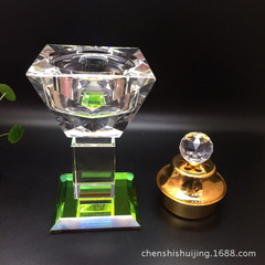 水晶香爐 歐式拋光打磨擺飾擺件 新款時尚簡約人造水晶工藝品