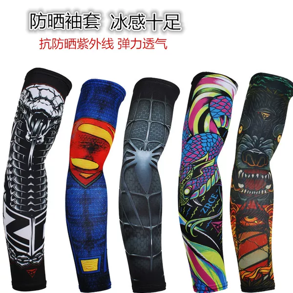 Hero oversleeve Captain America Hulk Spider-Man Iron Man sun protection outdoor sports riding arm guard