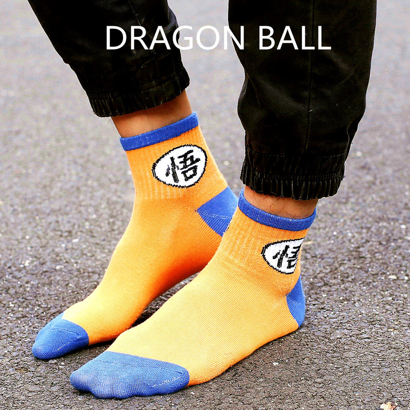 New Cartoon Dragon Ball Socks for Men, Anime Trendy Brand, Goku Turtle Mid-Tube Skateboard Socks for Couples, Long Trendy Style