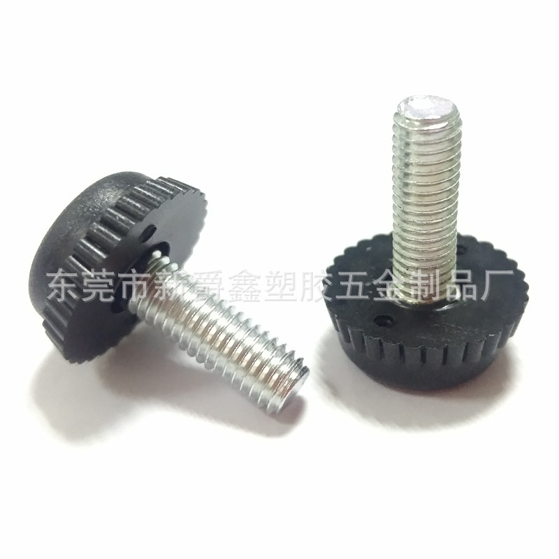 16mm-m5直纹塑料地脚 塑胶调节脚 家具调整脚 可调底脚