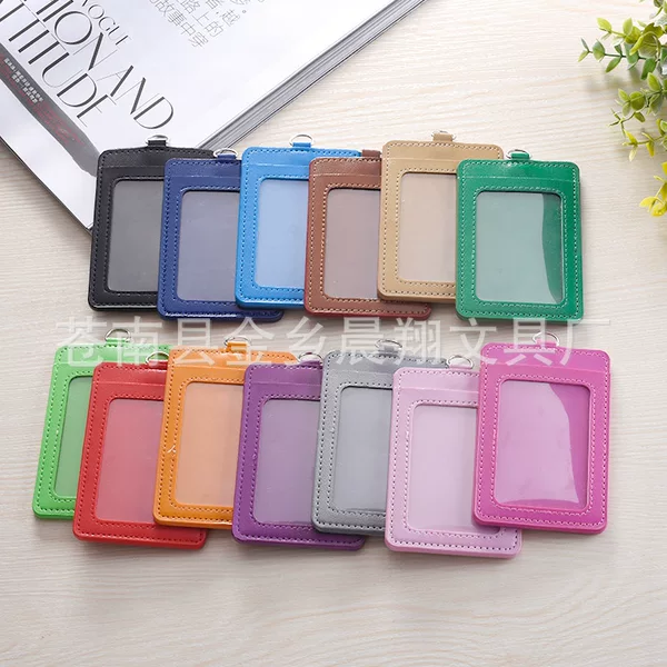 Customized Colorful Pu Card Holders, Faux Leather Student Id Cards, Student Work Badges, Exhibition Badges, Factory Badges, Wholesale