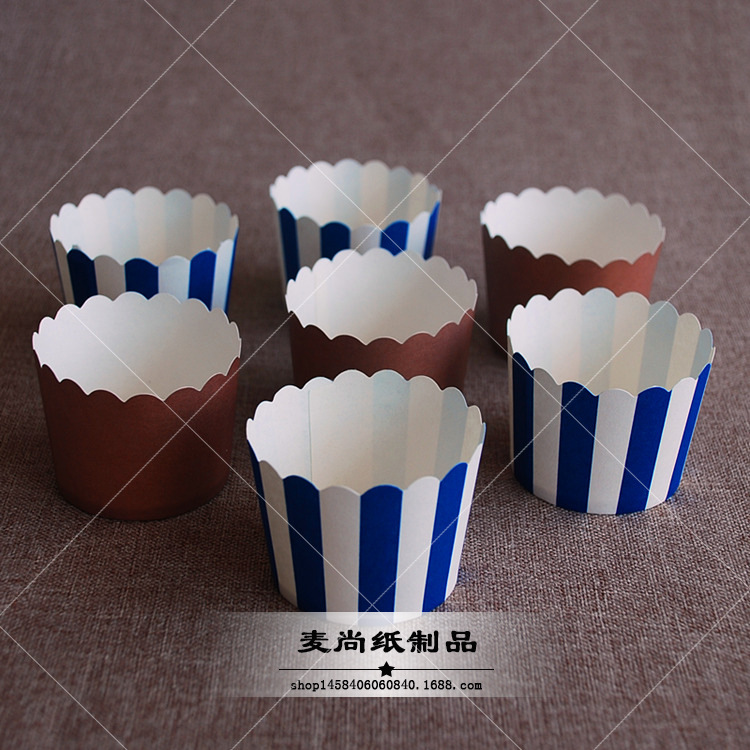 Taza de exportación de comercio exterior taza de papel de pastel Qi Feng soporte de papel Medio A prueba de aceite taza de papel de alta temperatura para hornear taza de máquina de alta temperatura