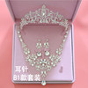 Necklace for bride, set, accessory, earrings, 3 piece set, wholesale