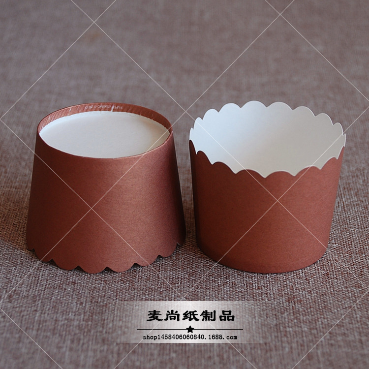 Taza de exportación de comercio exterior taza de papel de pastel Qi Feng soporte de papel Medio A prueba de aceite taza de papel de alta temperatura para hornear taza de máquina de alta temperatura