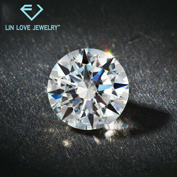 D Color Ultra-White Genuine Round Moissanite Moissanite Carat Round Eight Hearts and Eight Arrows 3Ex Cut Vvs1