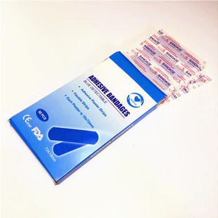 Free shipping 50 pieces per box blue food grade band-aid waterproof hotel chef metal detectable no medicine