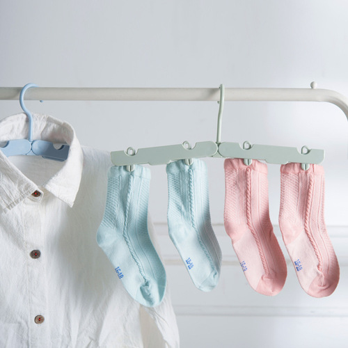 Nordic style portable travel folding clothes hanger, outdoor travel multifunctional magic clothes drying hanger, anti-slip clothes hanger 50g