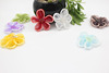 Korean version of colored little flower home textile headgear crafts decorative accessories multi -pearl five petals