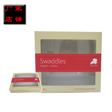 厂家定 制批发开窗围巾包装盒子 婴儿浴巾礼盒包装 通用服装盒子