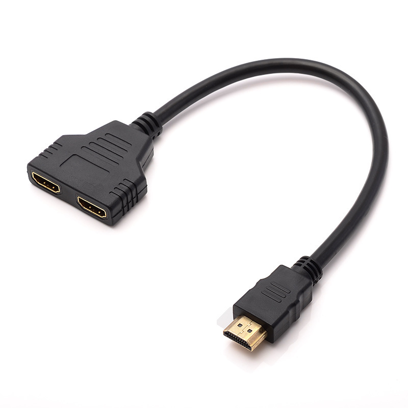 One-in-two-out distributor 1080p HDMI one-in-two line HD conversion line adapter 3D 1.4 version