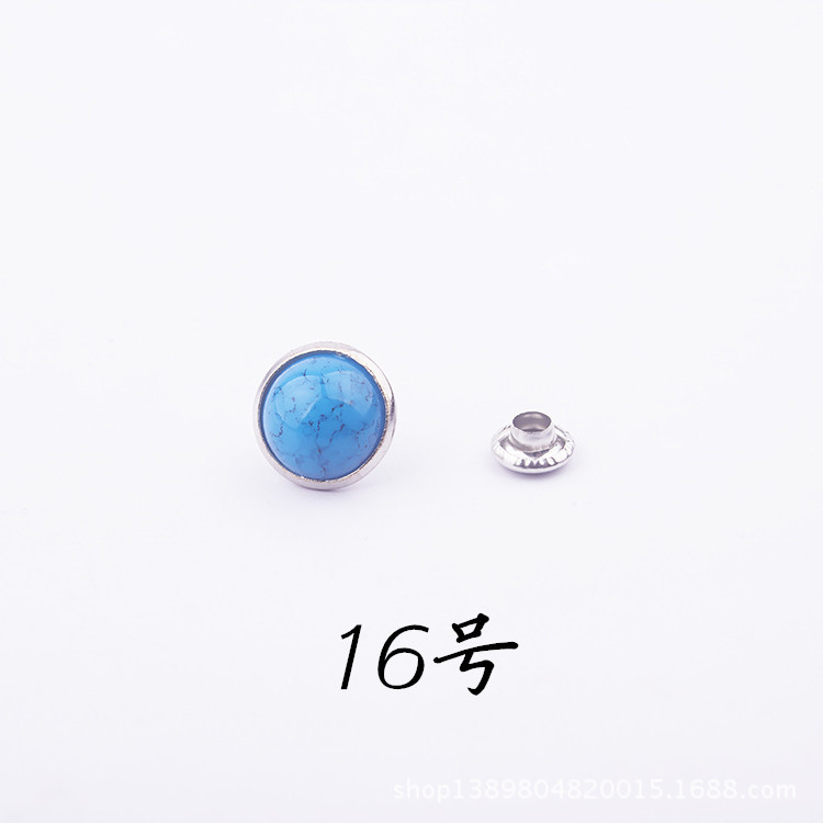 DIY accesorios de joyería de cuero imitación turquesa remache pulsera joyería accesorios remache cinturón accesorios remache 8mm