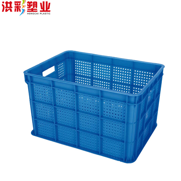 蓝色加大周转箱加厚收纳塑料箱工业长方形熟料服装箱车间储物胶筐