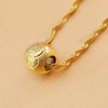 Large hole 10mm car flower serial circular circular 24K real gold suspension lasting color pendant decoration wholesale