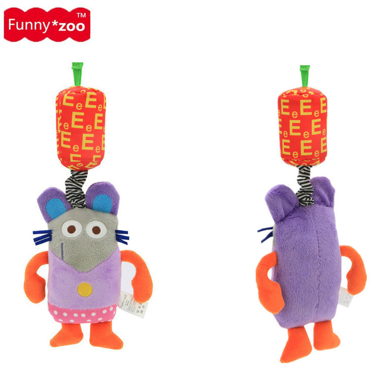 Campanas de viento infantiles divertidas con diseño de animales del zoológico, alfabeto para bebés, colgante de cama, juguete de peluche, colgante de campana de viento colorido