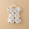 Summer fashionable cotton T-shirt for princess, Korean style, with short sleeve, flowered