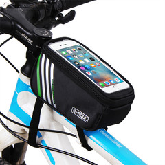 B-SOUL Bike Single Bike Handlebar Phone Bag, Mountain Bike Cycling Equipment Touch Screen Front Bar Bag