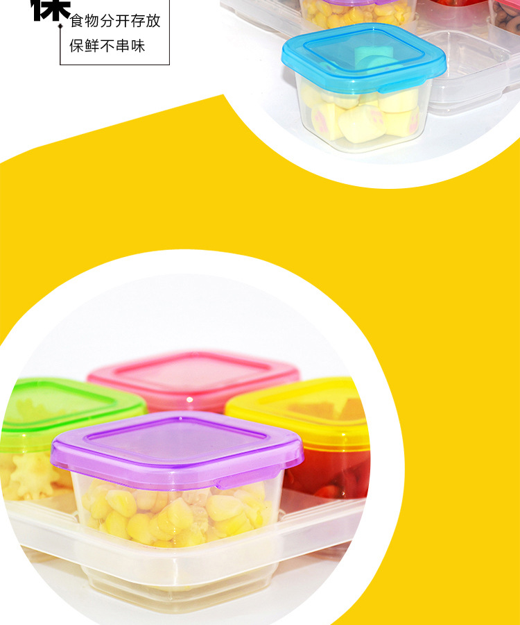 Juego de 6 contenedores herméticos para almacenar y transportar comida de bebé